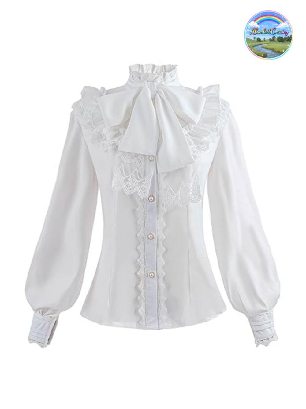 Victorian Blouse Womens Gothic Shirt Vintage Long Sleeve Lotus Ruffle Top